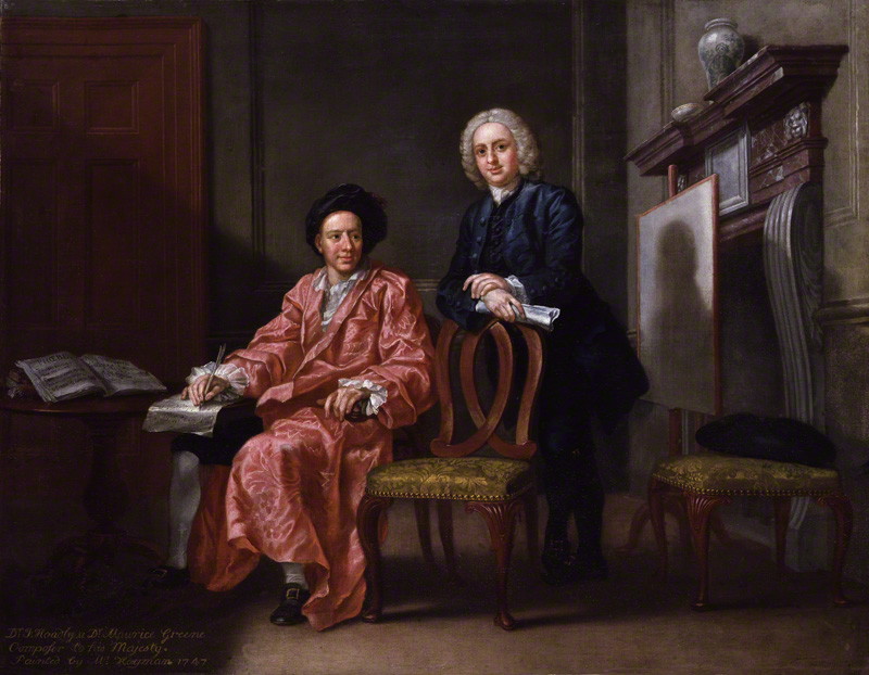 John Hoadly (1711-1776), with Maurice Greene (seated)