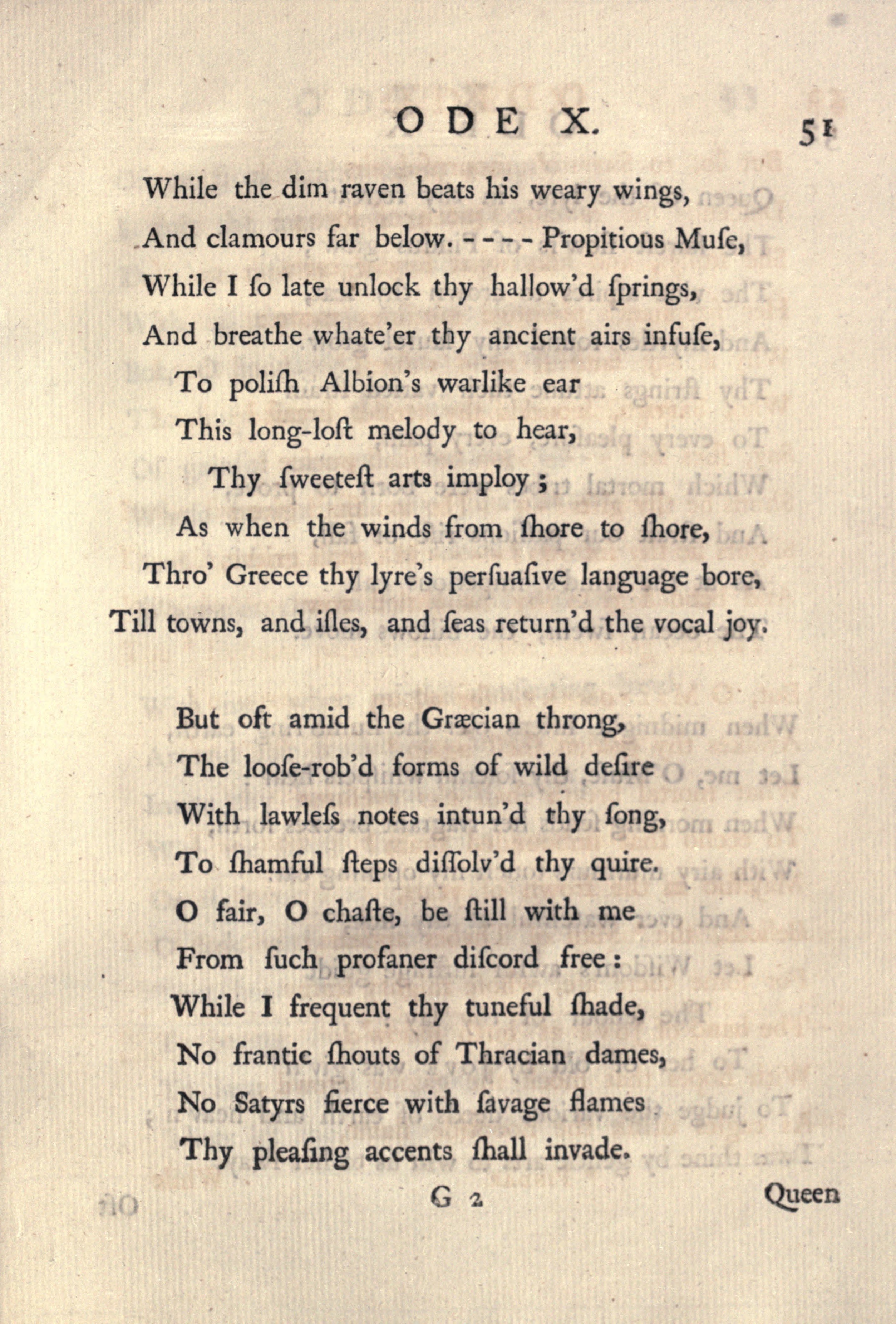 Eighteenth Century Poetry Archive Works ODE X On LYRIC Poetry 